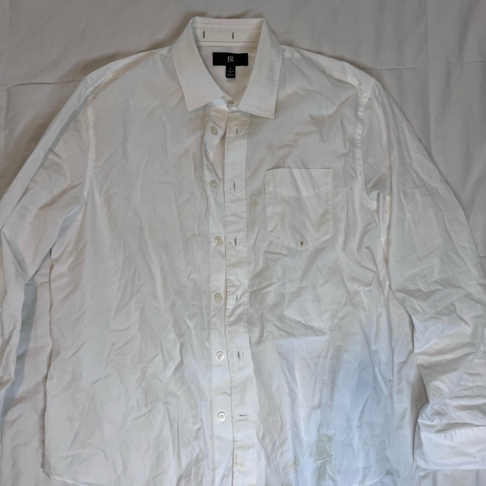 Banana Republic White Casual Button Down Shirt